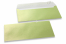 Lime green coloured mother-of-pearl envelopes - 110 x 220 mm | PIT Packaging.uk | Bestbuyenvelopes