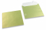Lime green coloured mother-of-pearl envelopes - 155 x 155 mm | PIT Packaging.uk | Bestbuyenvelopes