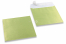 Lime green coloured mother-of-pearl envelopes - 170 x 170 mm | PIT Packaging.uk | Bestbuyenvelopes