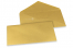 Coloured greeting card envelopes - gold metallic, 110 x 220 mm | PIT Packaging.uk | Bestbuyenvelopes
