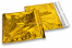 Coloured metallic foil envelopes gold holographic - 165 x 165 mm | PIT Packaging.uk | Bestbuyenvelopes