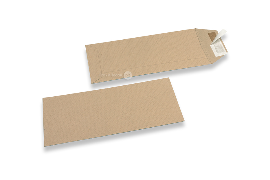 Recycled business envelopes, 110 x 220 mm, EA 5/6, flap short side, peel & seal, 115 grs.