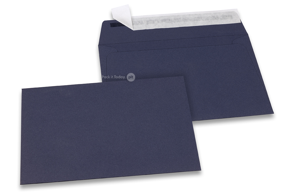 Dark blue coloured paper envelopes - 114 x 162 mm