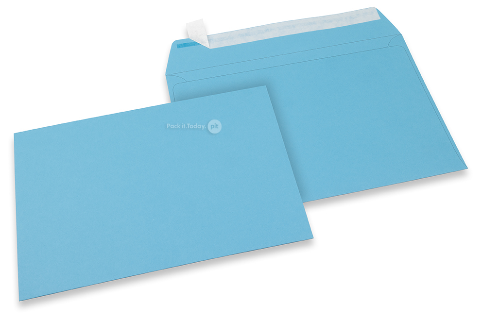Sky blue coloured paper envelopes - 162 x 229 mm