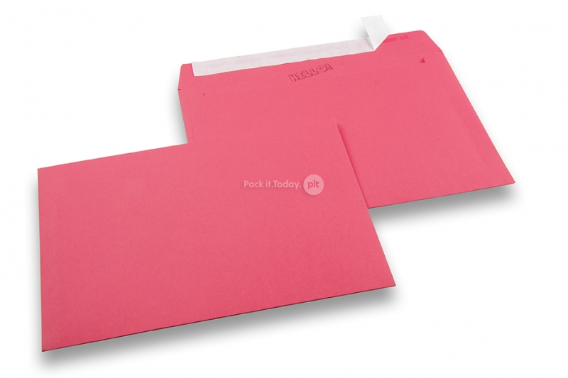 Pink coloured paper envelopes - 162 x 229 mm 
