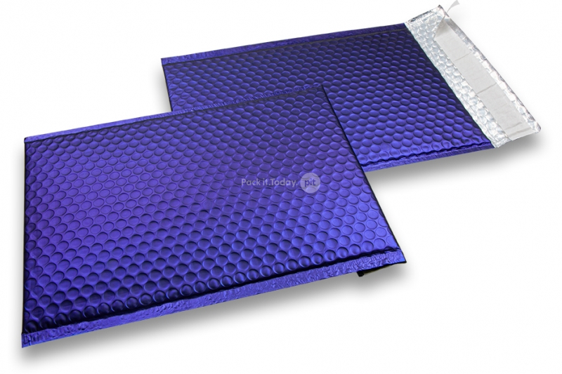 Dark blue - matt metallic air-cushioned envelopes, rectangle