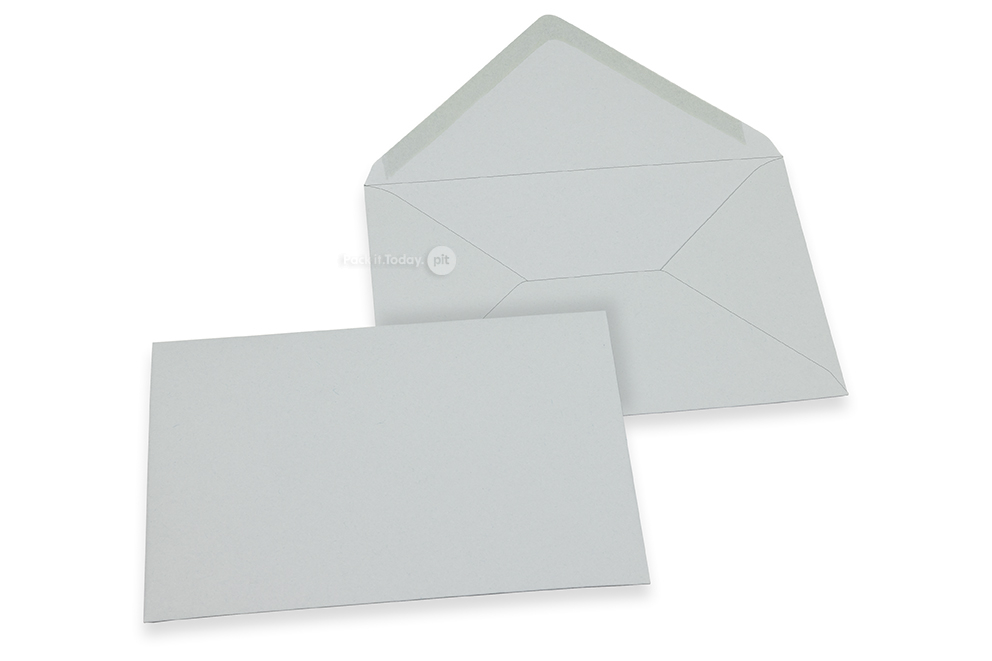Coloured greeting card envelopes - light grey, 114 x 162 mm