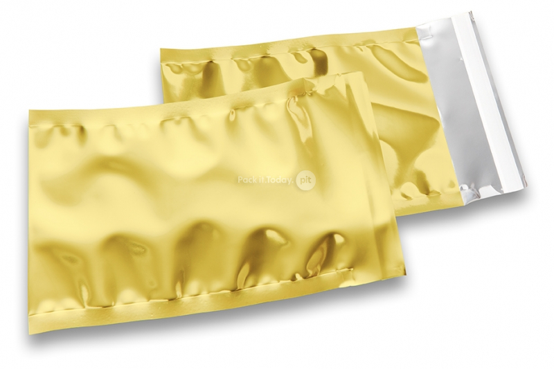 Coloured metallic foil envelopes gold - 114 x 162