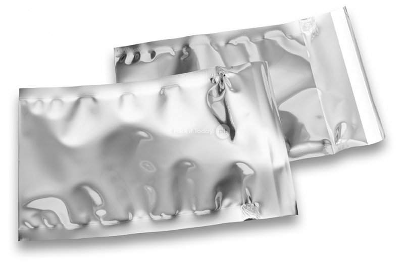 Coloured metallic foil envelopes silver - 114 x 162 mm