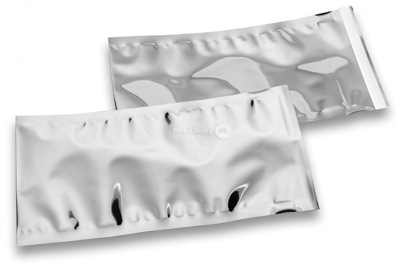 Coloured metallic foil envelopes silver - 114 x 229 mm