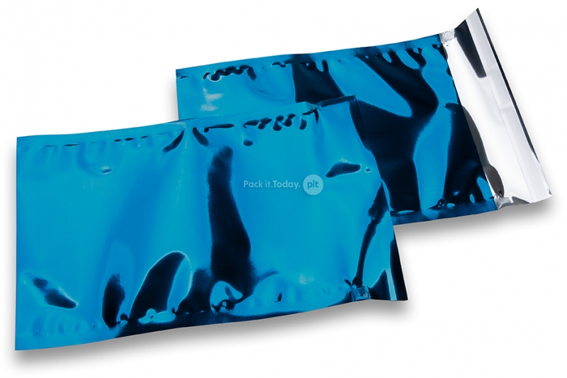 Coloured metallic foil envelopes blue - 162 x 229 mm