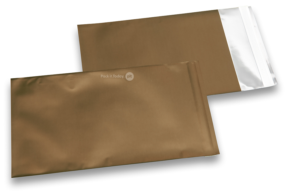 Gold coloured matt metallic foil envelopes - 114 x 162 mm