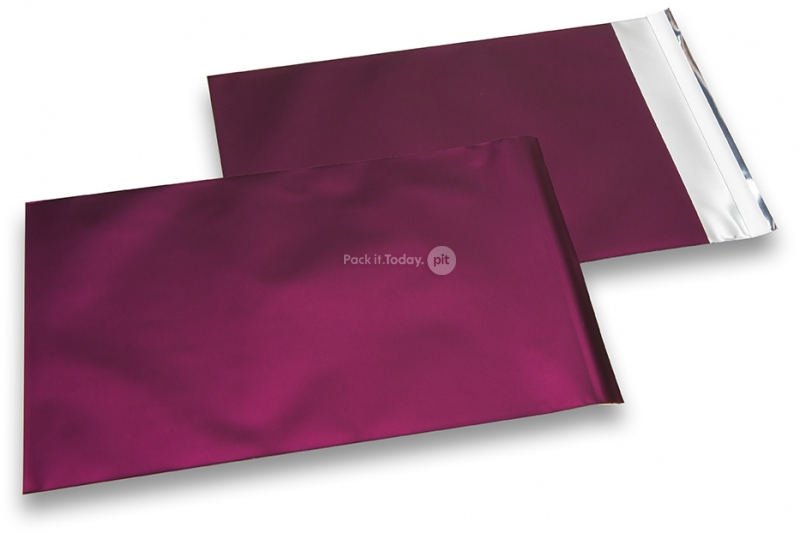 Burgundy coloured matt metallic foil envelopes - 180 x 250 mm
