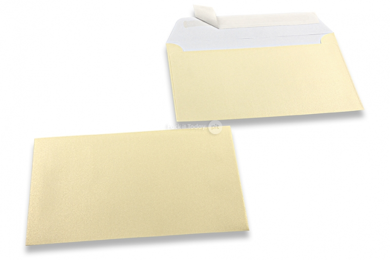 Champagne coloured mother-of-pearl envelopes - 114 x 162 mm