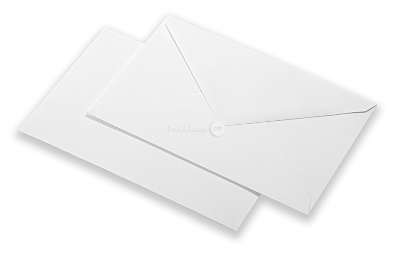 White greeting card envelopes